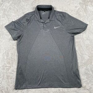 Nike Golf Dri-FIT Modern Fit Gray Polo Shirt Men's Size L